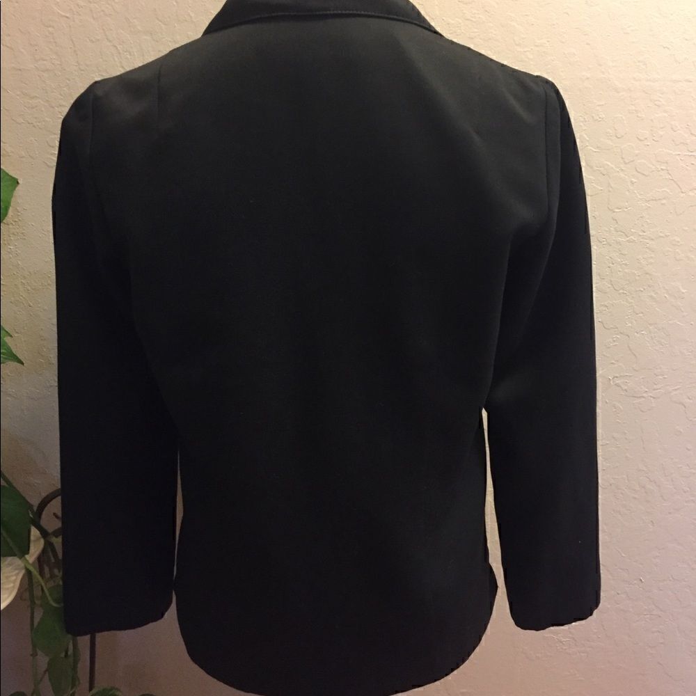 Liz Claiborne LizSport Petite Black Blazer Size P - Picture 5 of 8